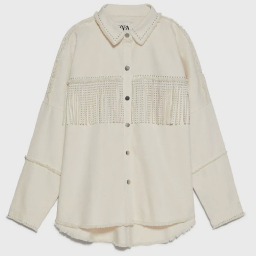 ZARA Fringed Jacket - Picture 2 of 10